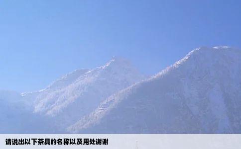 请说出以下茶具的名称以及用处谢谢