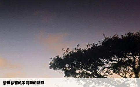 请推荐有私家海滩的酒店