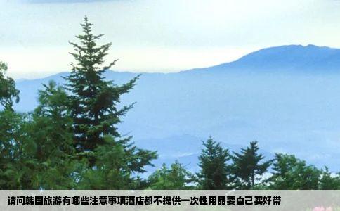 请问韩国旅游有哪些注意事项酒店都不提供一次性用品要自己买好带