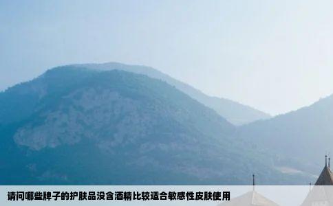 请问哪些牌子的护肤品没含酒精比较适合敏感性皮肤使用