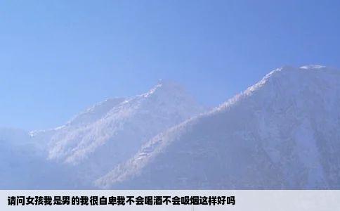 请问女孩我是男的我很自卑我不会喝酒不会吸烟这样好吗