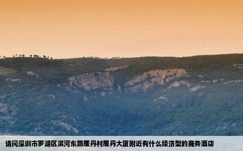 请问深圳市罗湖区滨河东路鹿丹村鹿丹大厦附近有什么经济型的商务酒店