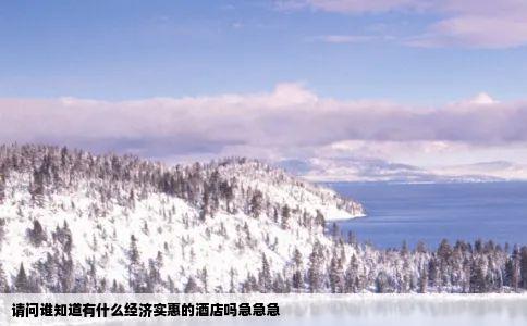 请问谁知道有什么经济实惠的酒店吗急急急