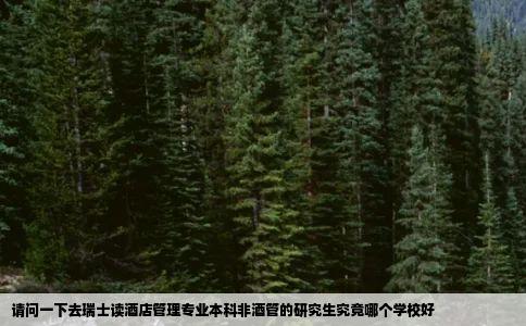 请问一下去瑞士读酒店管理专业本科非酒管的研究生究竟哪个学校好