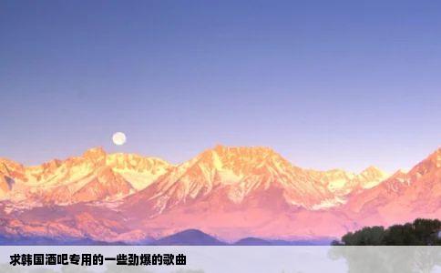 求韩国酒吧专用的一些劲爆的歌曲