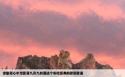 求像花心中华民谣九月九的酒这个年代经典的歌和歌星
