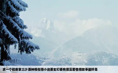 求一个和唐家三少酒神相似得小说要玄幻要有很深爱情得故事最好是