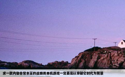 求一款内容非常丰富的战略类单机游戏一定要是以拿破仑时代为背景