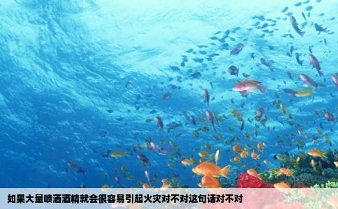 如果大量喷洒酒精就会很容易引起火灾对不对这句话对不对