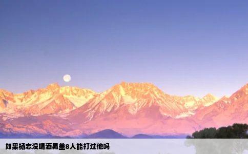 如果杨志没喝酒晁盖8人能打过他吗