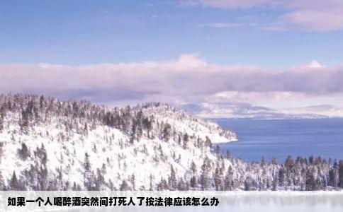 如果一个人喝醉酒突然间打死人了按法律应该怎么办