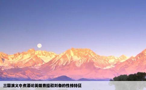 三国演义中煮酒论英雄曹操和刘备的性格特征