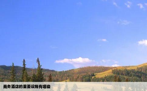 商务酒店的重要设施有哪些