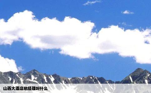 山西大酒店总经理叫什么