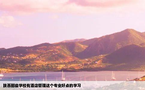 陕西那些学校有酒店管理这个专业好点的学习