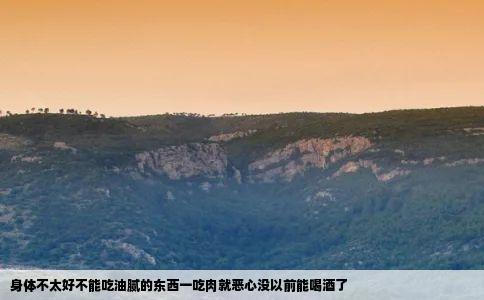 身体不太好不能吃油腻的东西一吃肉就恶心没以前能喝酒了