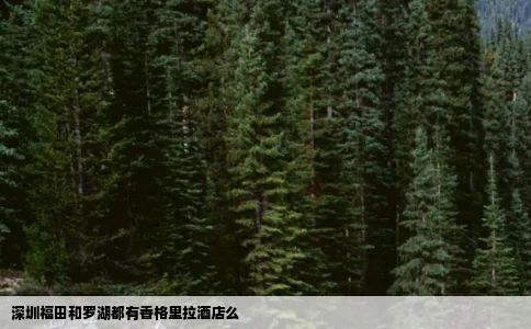 深圳福田和罗湖都有香格里拉酒店么