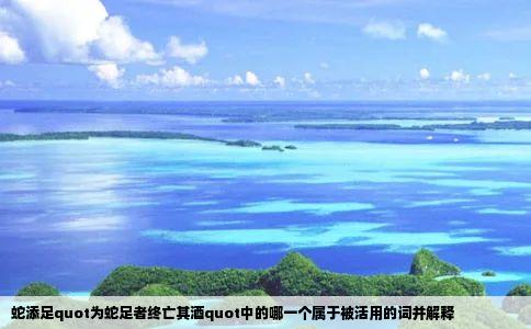 蛇添足quot为蛇足者终亡其酒quot中的哪一个属于被活用的词并解释