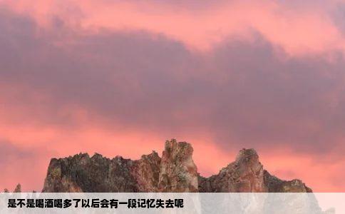 是不是喝酒喝多了以后会有一段记忆失去呢