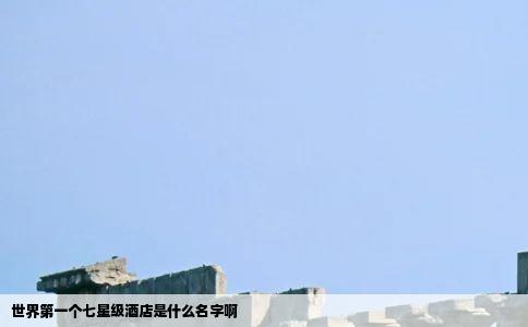 世界第一个七星级酒店是什么名字啊