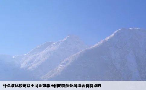 什么歌比较与众不同比如李玉刚的新贵妃醉酒要有特点的