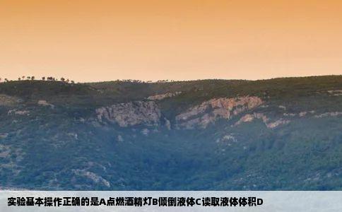 实验基本操作正确的是A点燃酒精灯B倾倒液体C读取液体体积D