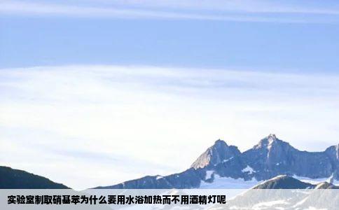 实验室制取硝基苯为什么要用水浴加热而不用酒精灯呢