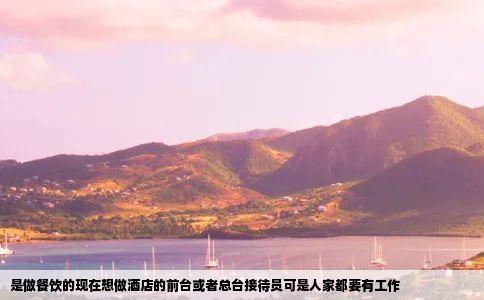 是做餐饮的现在想做酒店的前台或者总台接待员可是人家都要有工作