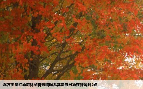 双方少量红酒对怀孕有影响吗尤其是当日急在线等到2点