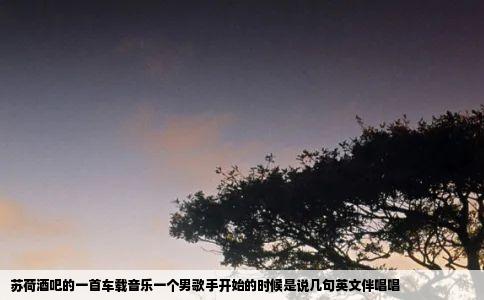 苏荷酒吧的一首车载音乐一个男歌手开始的时候是说几句英文伴唱唱