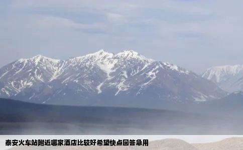 泰安火车站附近哪家酒店比较好希望快点回答急用