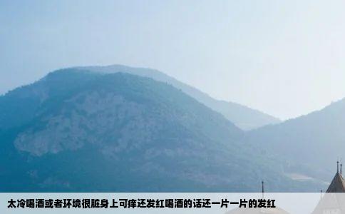 太冷喝酒或者环境很脏身上可痒还发红喝酒的话还一片一片的发红