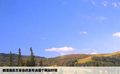 糖酒商品交易会的发布去哪个网站好呢