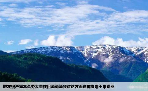 脱发很严重怎么办大量饮用葡萄酒会对这方面造成影响不来专业