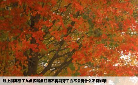 晚上刷完牙了九点多喝点红酒不再刷牙了会不会有什么不良影响