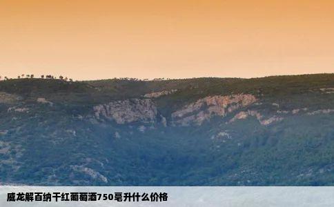 威龙解百纳干红葡萄酒750毫升什么价格