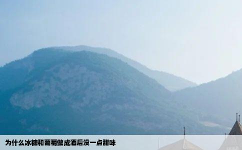 为什么冰糖和葡萄做成酒后没一点甜味