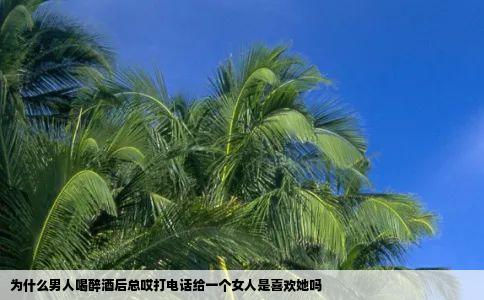 为什么男人喝醉酒后总哎打电话给一个女人是喜欢她吗
