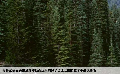 为什么我天天喝酒精神反而比以前好了也比以前能吃了不是说喝酒
