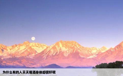 为什么有的人天天喝酒身体却很好呢