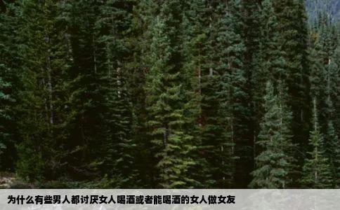 为什么有些男人都讨厌女人喝酒或者能喝酒的女人做女友