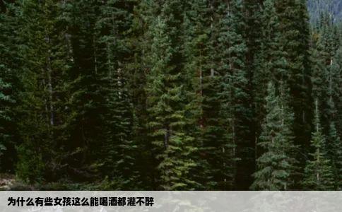 为什么有些女孩这么能喝酒都灌不醉