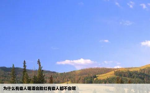 为什么有些人喝酒会脸红有些人却不会呢
