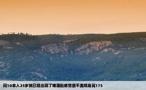 问10本人25岁就已经出现了啤酒肚感觉很不美观身高175