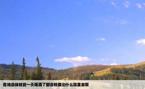 我抽血体检前一天喝酒了那会检查出什么结果来啊
