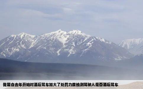 我国自去年开始对酒后驾车加大了处罚力度检测驾驶人是否酒后驾车