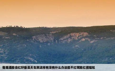 我喝酒脸会红好像是天生就这样有没有什么办法能不红呢脸红很尴尬