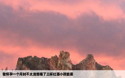 我怀孕一个月时不太清楚喝了三杯红酒小孩能要