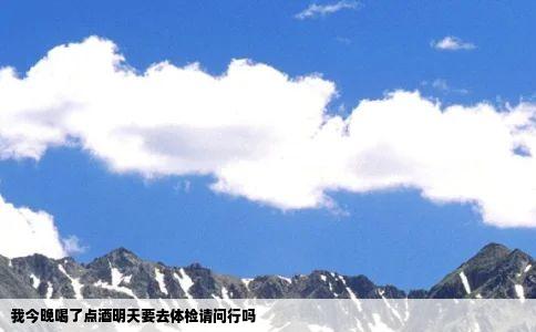 我今晚喝了点酒明天要去体检请问行吗