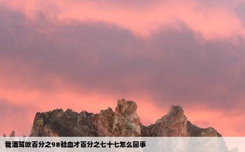 我酒驾吹百分之98验血才百分之七十七怎么回事